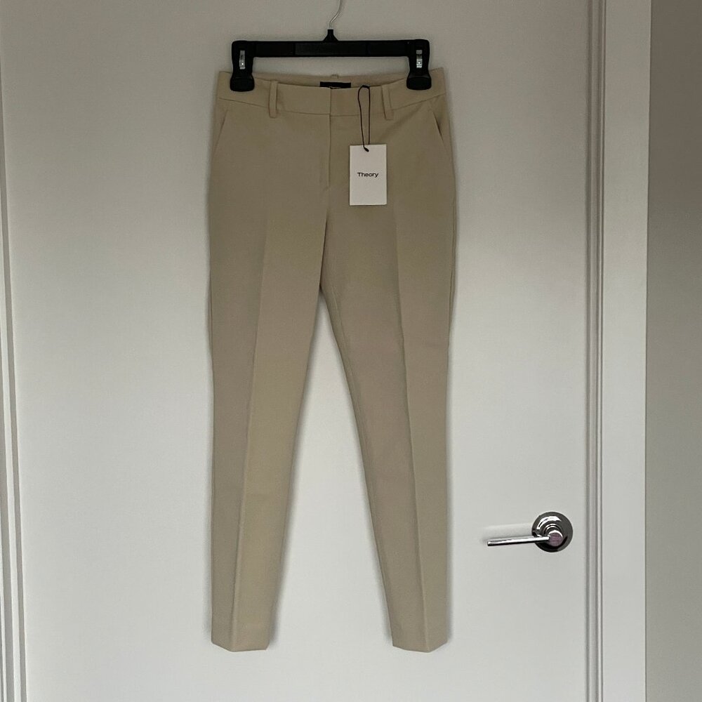 NWT Theory Treeca 2 Muslin Twill Bistretch Cropped Pants Size 00